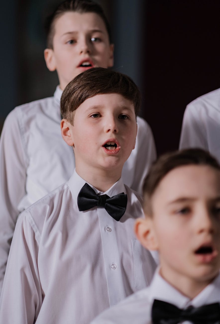 boys singing in a choir