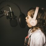 girl, singing, microphone, singer, young, child, headphones, studio, cute, singing, singer, singer, singer, singer, singer