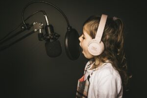 girl, singing, microphone, singer, young, child, headphones, studio, cute, singing, singer, singer, singer, singer, singer